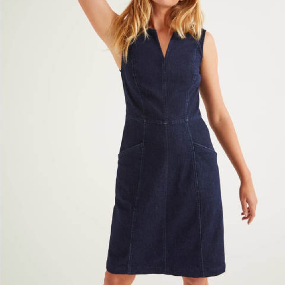 NWT Boden Helena Chino Dress in Indigo 8 R